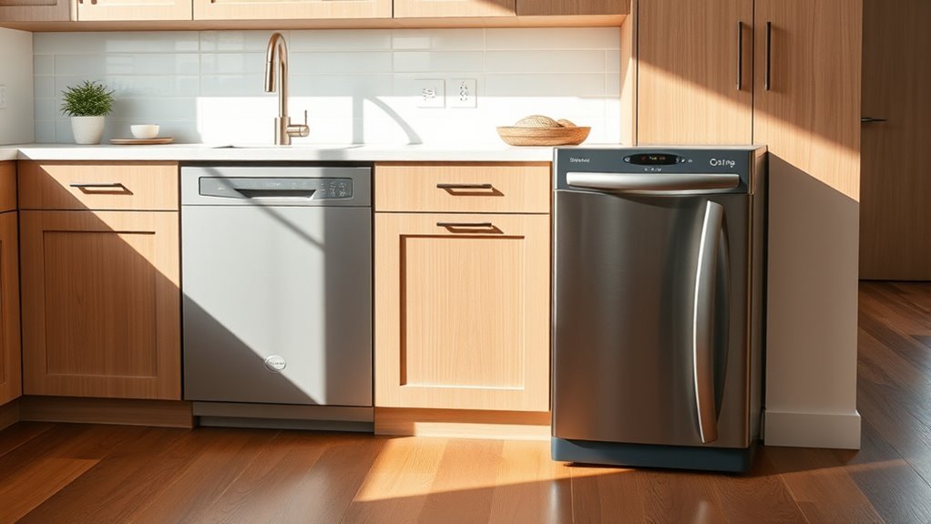 Built in vs. Freestanding Dishwasher: Which Is Better? 2 built in versus freestanding dishwashers