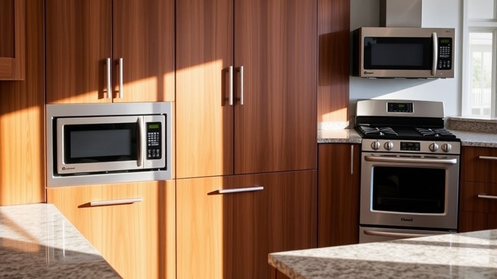 built in vs over the range microwaves