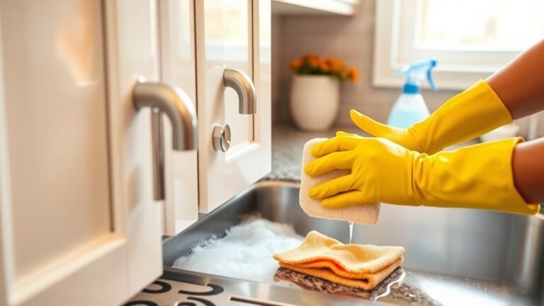 clean greasy kitchen cabinets