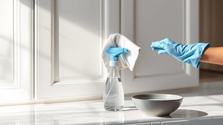 cleaning white kitchen cabinets