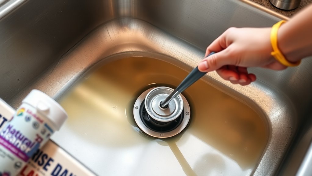 clogged kitchen sink signs