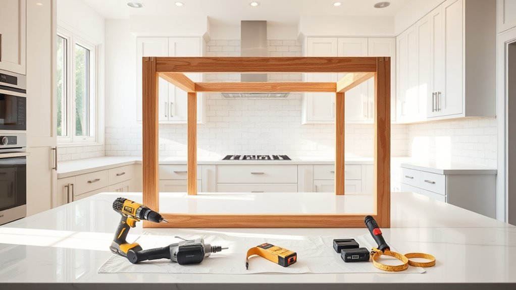 diy kitchen island construction