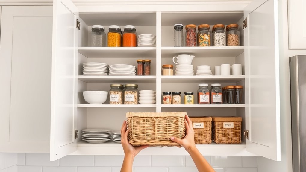 efficient kitchen cabinet organization