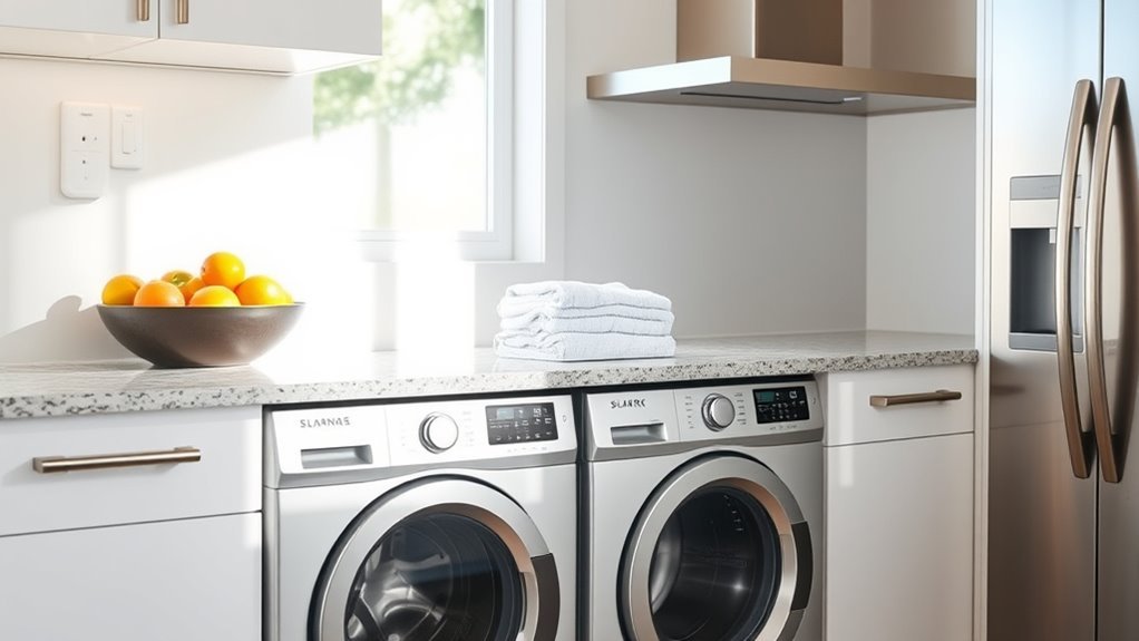 Washer and Dryer in Kitchen Guide: What to Know Before You Buy 2 efficient kitchen laundry integration