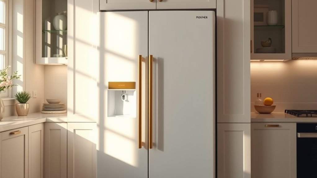 White Fridge With Gold Handles Guide: What to Know Before You Buy 2 elegant white fridge design