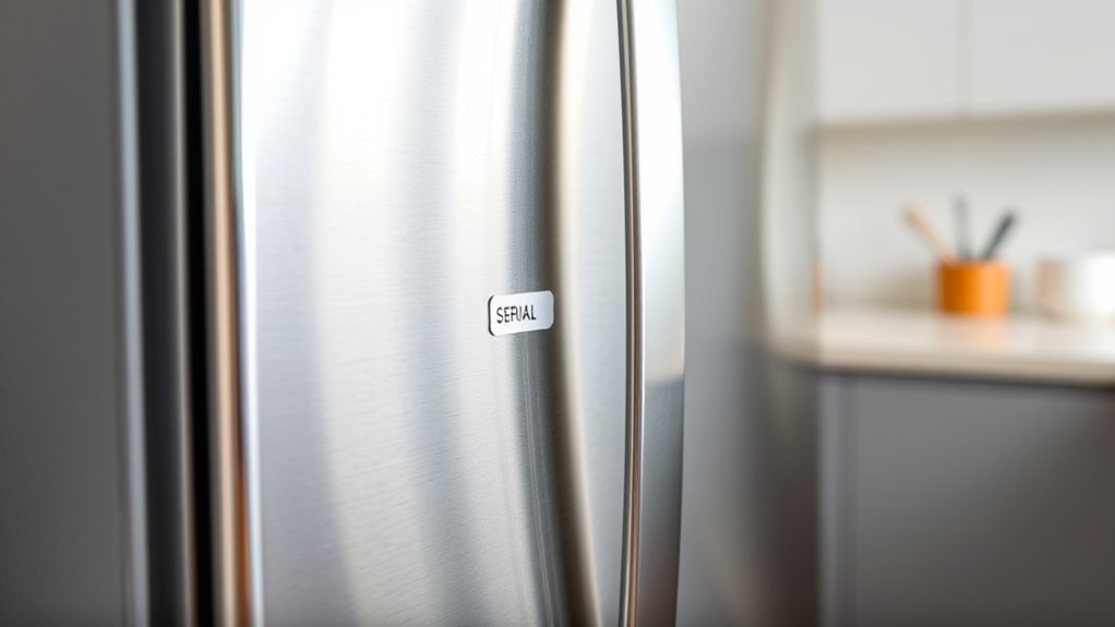 finding fridge serial numbers