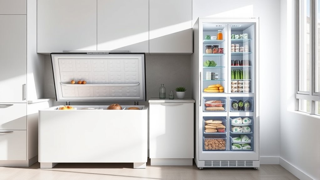 Chest Freezer vs. Upright Freezer: Which Is Better? 2 freezer choice organization vs efficiency