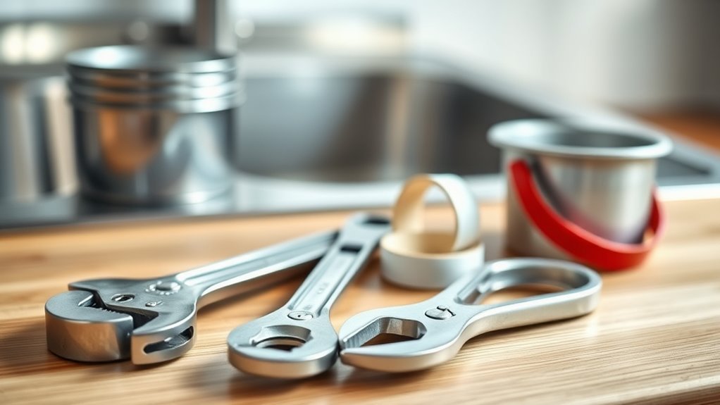 gather essential plumbing tools