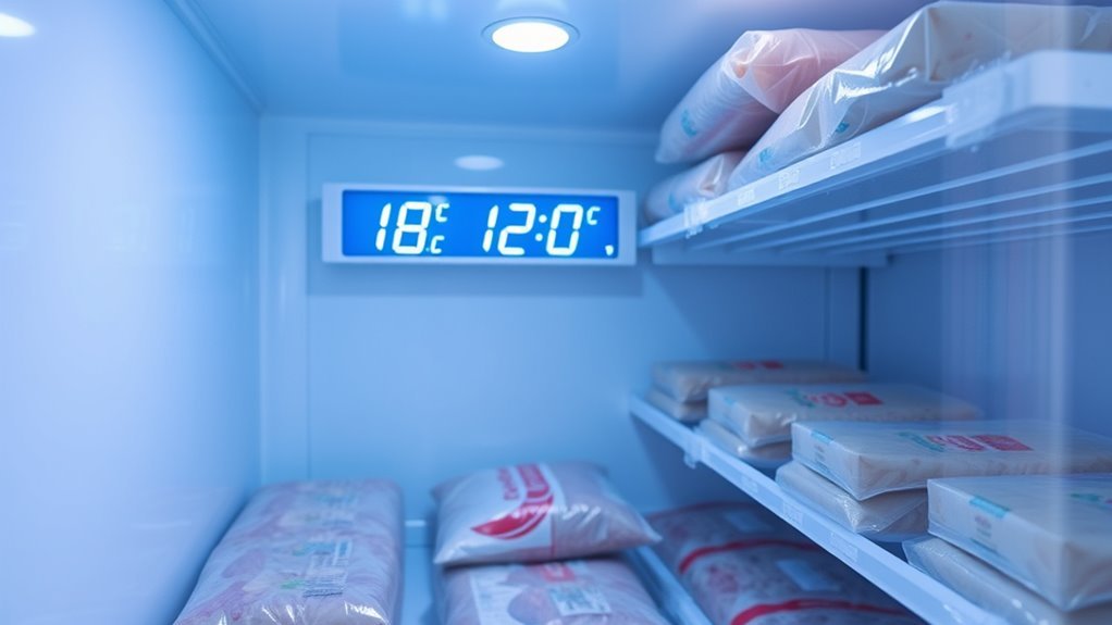 ideal freezer temperature range