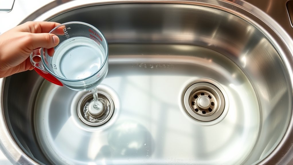 identify clogged sink side