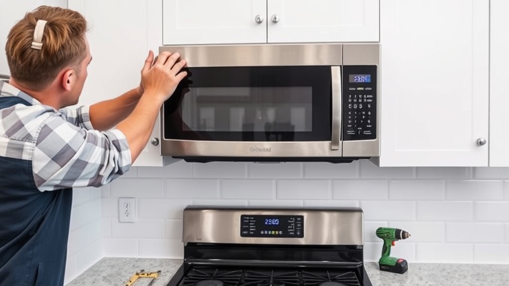 installing over the range microwave