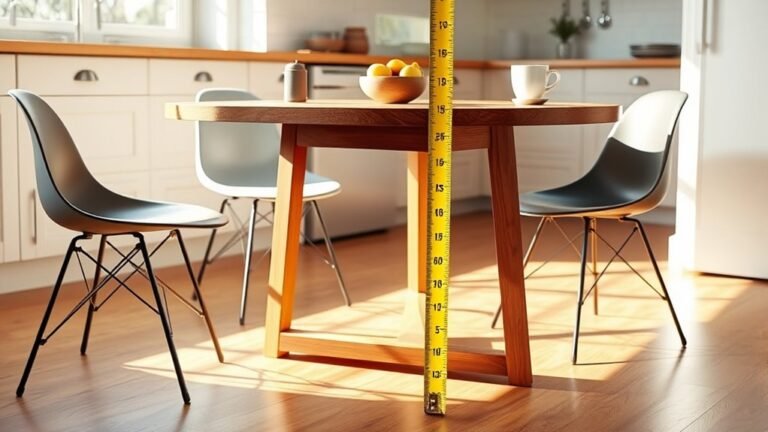 kitchen table height guide