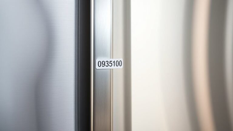locate fridge serial number