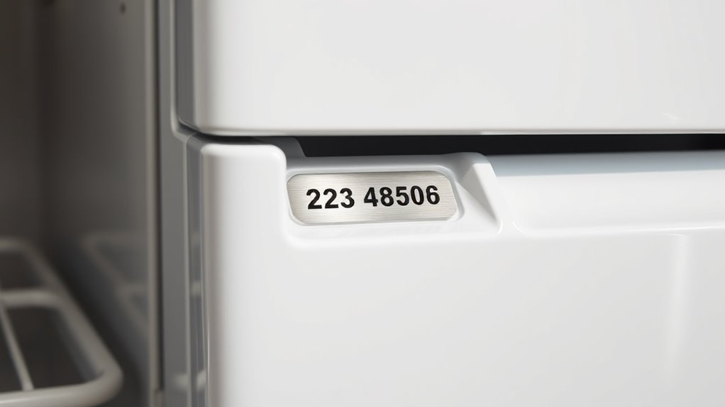 locate whirlpool serial number