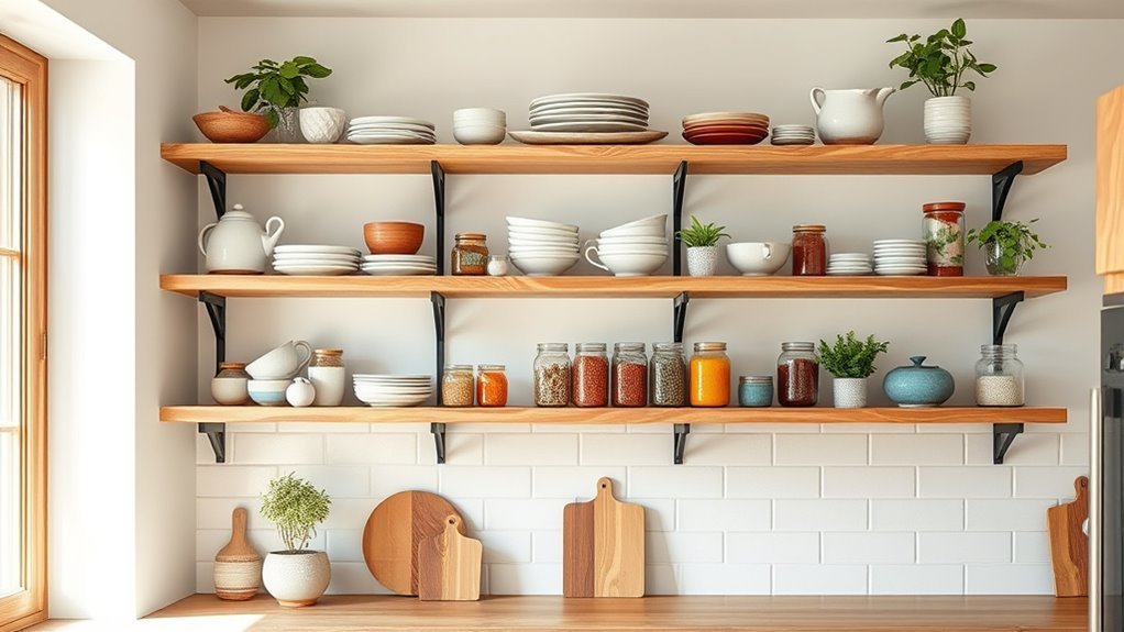 How to Style Open Kitchen Shelves: A Step-by-Step Guide 2 maximized space enhanced visibility