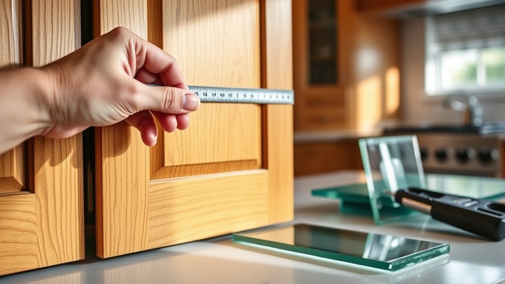 Where to Buy Glass Inserts for Kitchen Cabinets? The Complete Answer 2 measure cabinet openings accurately