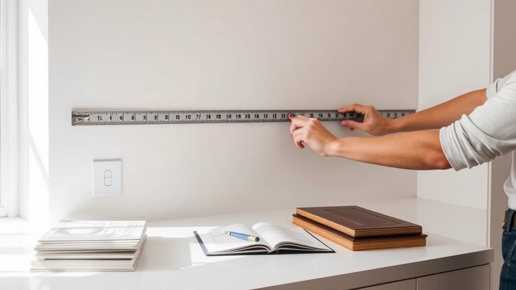measuring kitchen cabinets precisely