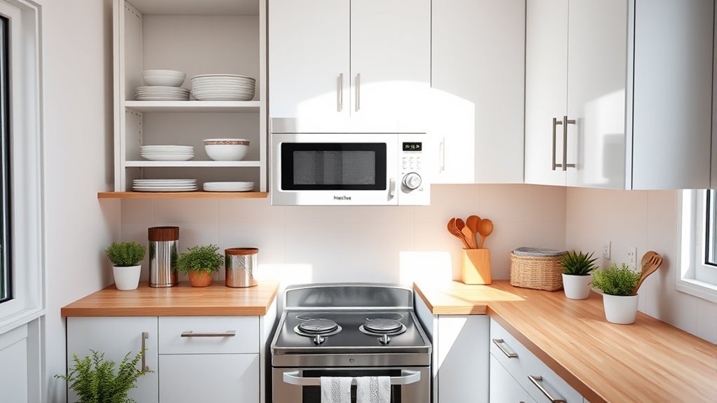microwave placement in kitchens