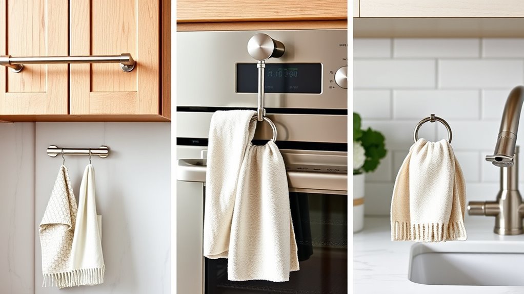 optimal kitchen towel placement