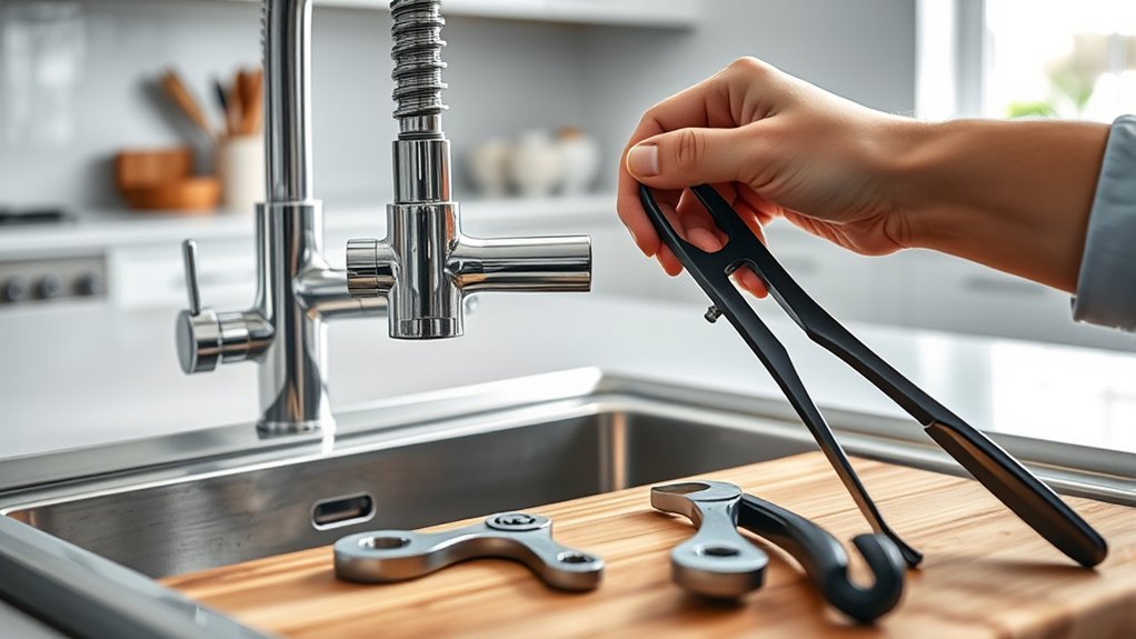 replace kitchen faucet easily
