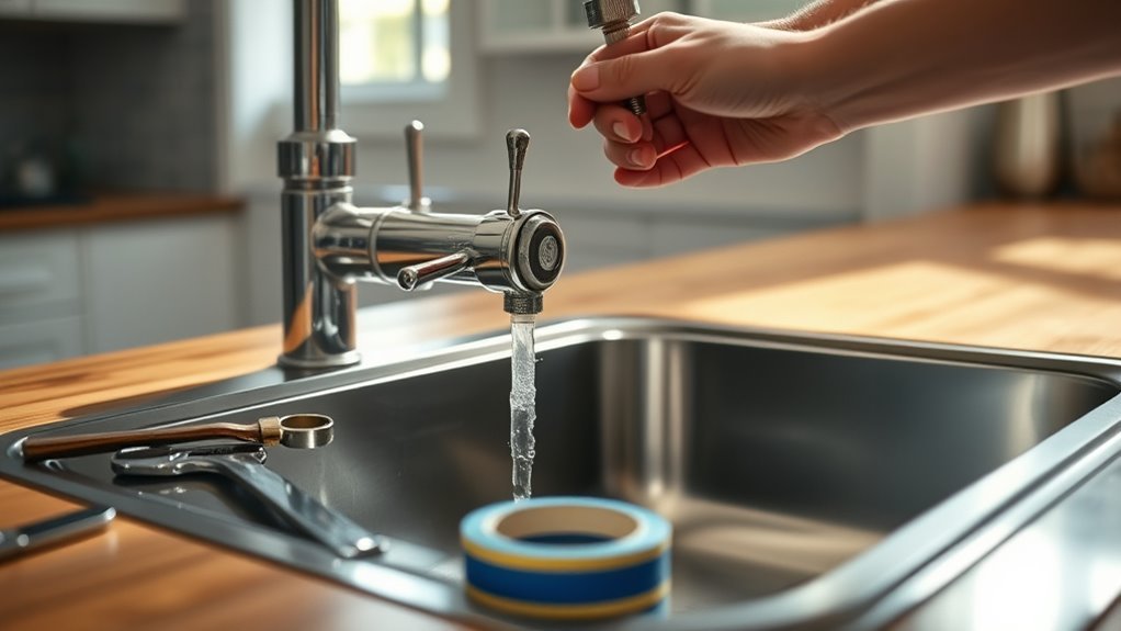 replace kitchen faucet easily