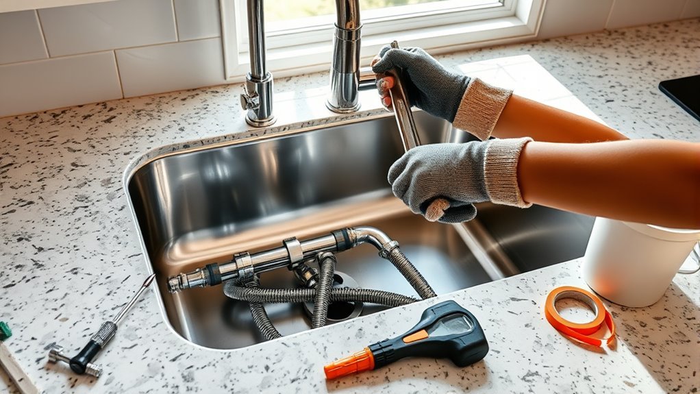 replace kitchen sink easily