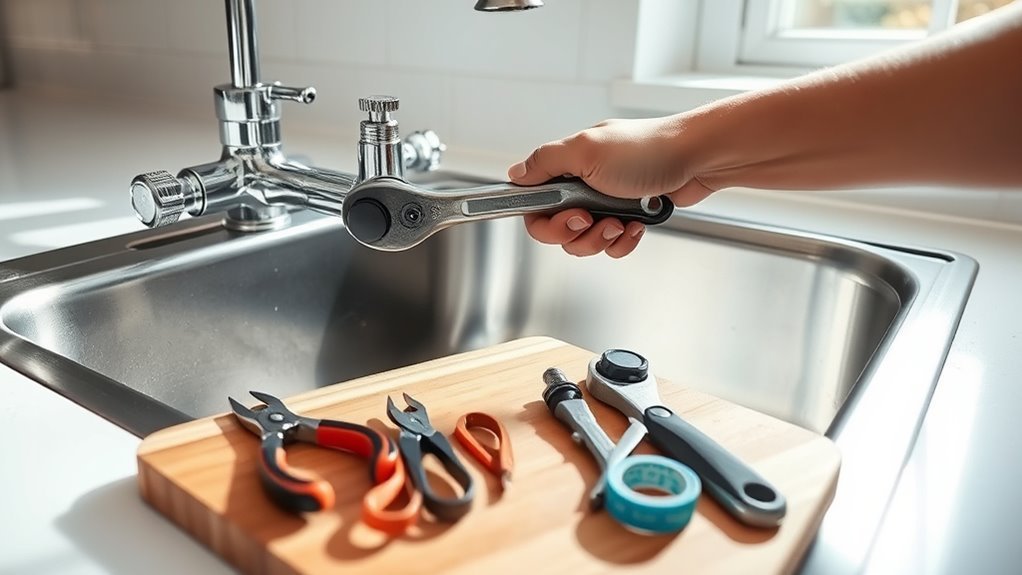 replace kitchen sink faucet