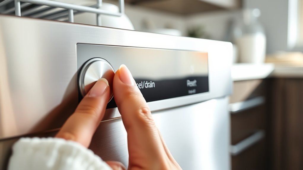 resetting a whirlpool dishwasher