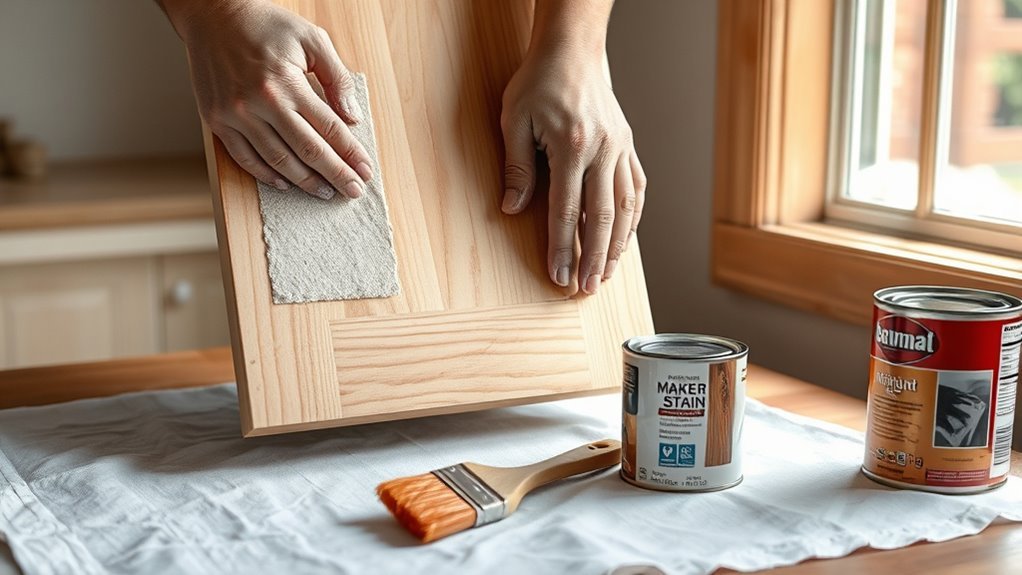 restaining kitchen cabinets guide