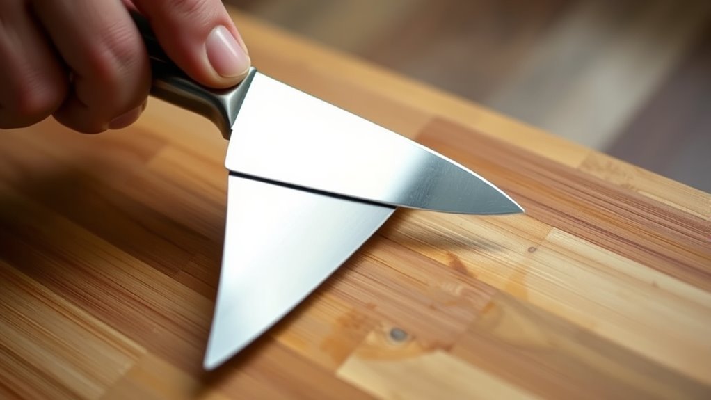 sharpen knives using rod