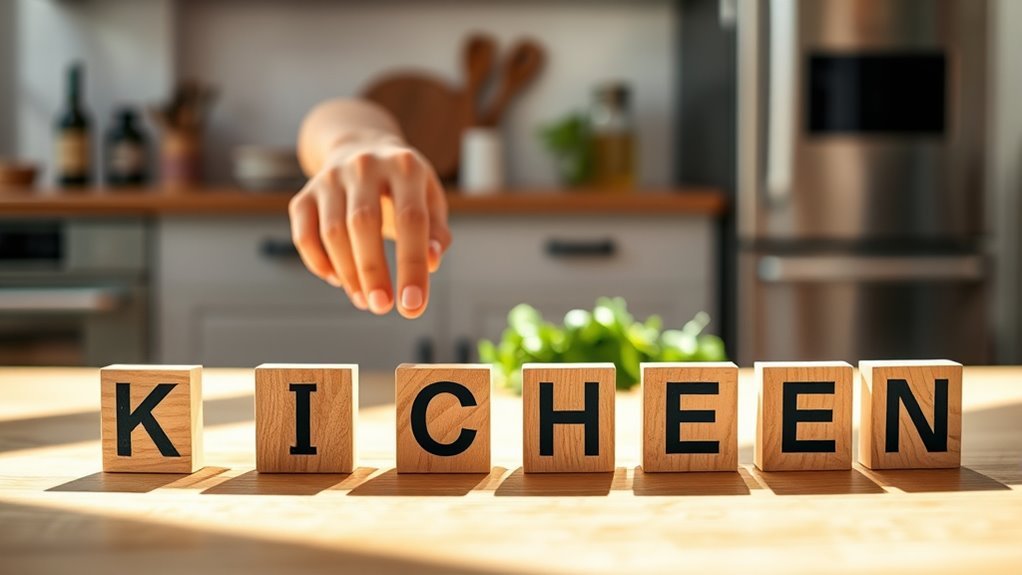 spelling instructions for kitchen