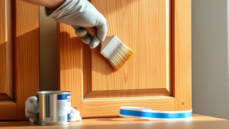 staining kitchen cabinets tutorial