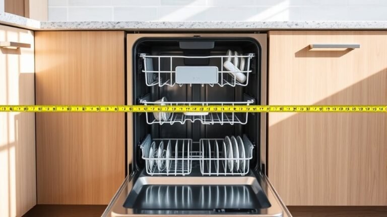 standard dishwasher dimensions explained