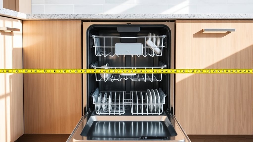 standard dishwasher dimensions explained