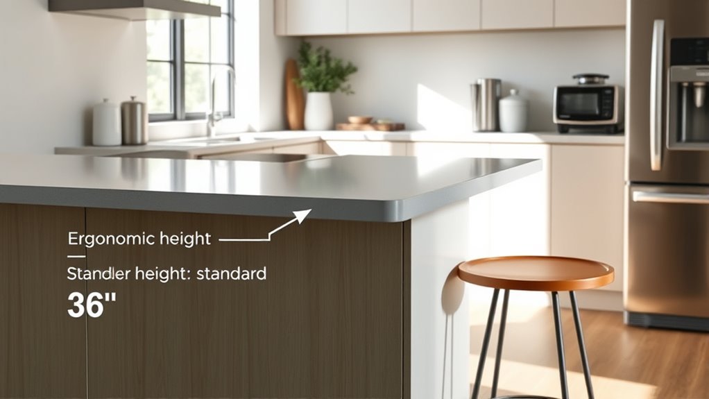 standard kitchen counter height