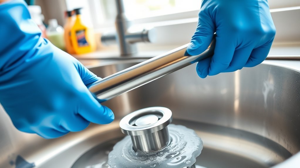 unclog kitchen sink drain