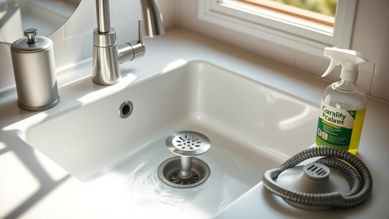 unclogging a kitchen sink