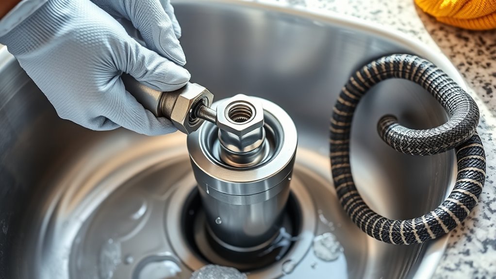 unclogging sink with disposal