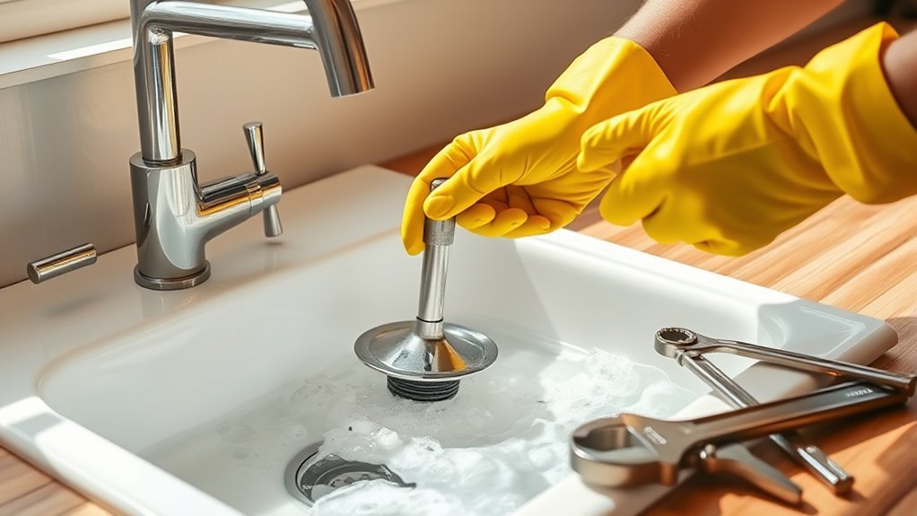 unclogging your kitchen sink