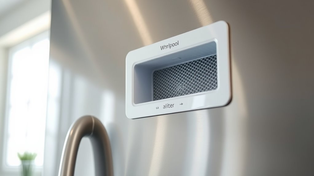 whirlpool fridge air filter guide